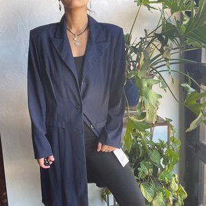 Vintage | NWT Lew Magram Blue Trench Coat